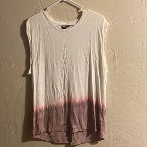 Mono B White and Pink Ombre Muscle Tee